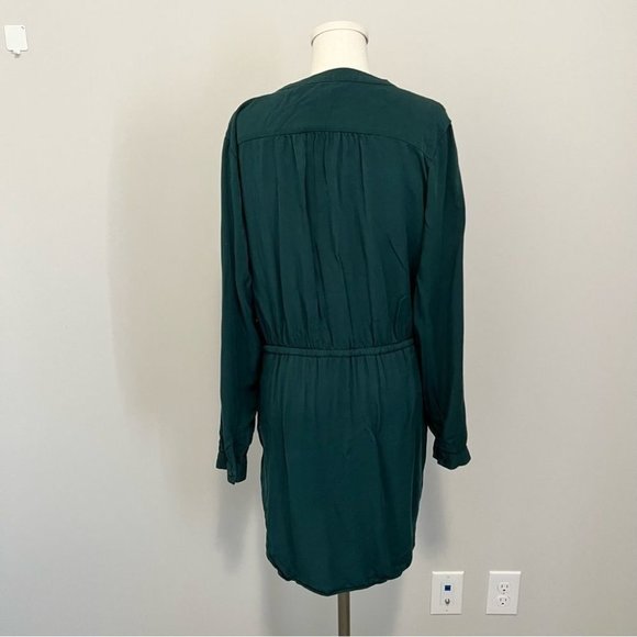 Gap Half Button Shirt Dress Green - Picture 10 of 13